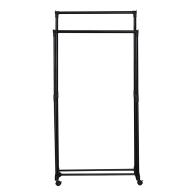 Κρεμάστρα δαπέδου Ganco pakoworld μαύρο μέταλλο 74.5x39x157εκ