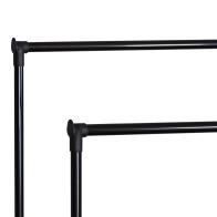 Κρεμάστρα δαπέδου Ganco pakoworld μαύρο μέταλλο 74.5x39x157εκ