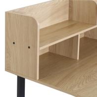 Γραφείο εργασίας Biuro pakoworld oak- μαύρο μέταλλο 120x60x103εκ