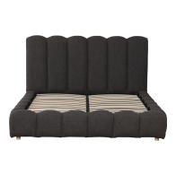 Κρεβάτι Nuvem pakoworld μπουκλέ υφασμα ανθρακί με αποθηκευτικό χώρο 160x200εκ