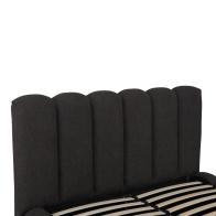 Κρεβάτι Nuvem pakoworld μπουκλέ υφασμα ανθρακί με αποθηκευτικό χώρο 160x200εκ