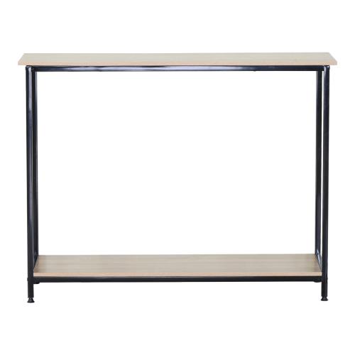 Κονσόλα Shima pakoworld oak- μαύρο μέταλλο 106x35x81εκ