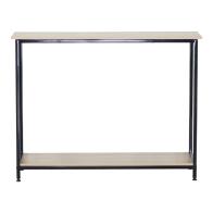 Κονσόλα Shima pakoworld oak- μαύρο μέταλλο 106x35x81εκ