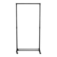 Κρεμάστρα δαπέδου Wizak pakoworld μαύρο μέταλλο 74.5x41,5x157εκ