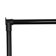 Κρεμάστρα δαπέδου Wizak pakoworld μαύρο μέταλλο 74.5x41,5x157εκ