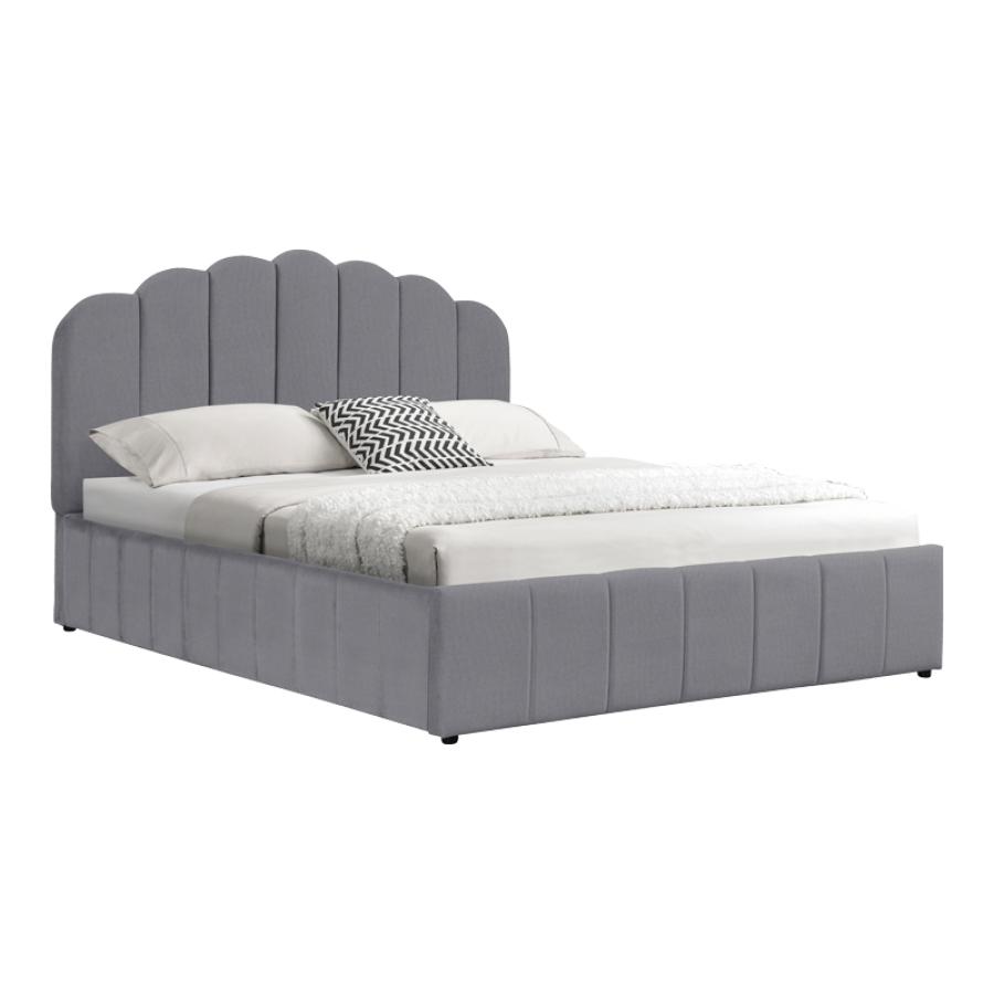 Κρεβάτι Tatiana pakoworld ύφασμα γκρι με αποθηκευτικό χώρο 120x200εκ