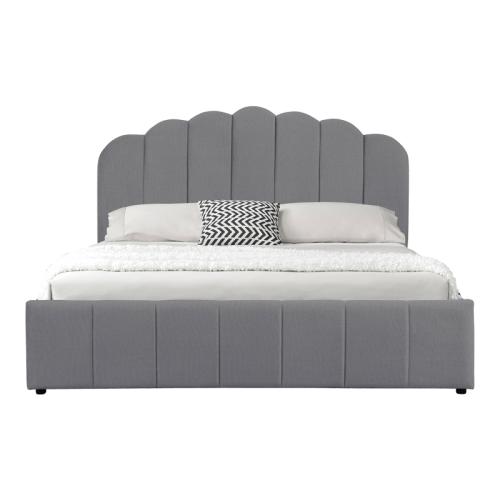 Κρεβάτι Tatiana pakoworld ύφασμα γκρι με αποθηκευτικό χώρο 120x200εκ