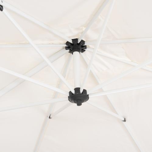 ΟΜΠΡΕΛΑ ΠΙΣΙΝΑΣ JAVANTE HM6623.02 ΛΕΥΚΟ ΑΛΟΥΜΙΝΙΟ & ΣΚΙΑΣΤΡΟ 2.7x2.7x2.7Yμ