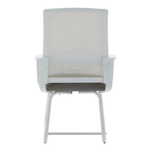 Καρέκλα επισκέπτη Palma pakoworld λευκή- mesh γκρι 46x52x94εκ