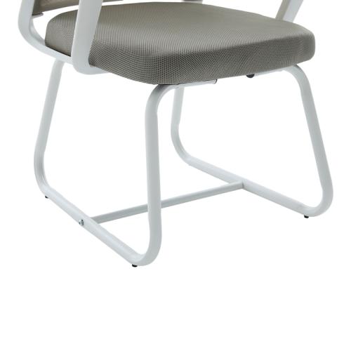 Καρέκλα επισκέπτη Palma pakoworld λευκή- mesh γκρι 46x52x94εκ