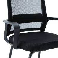 Καρέκλα επισκέπτη Palma pakoworld mesh μαύρο 46x52x94εκ