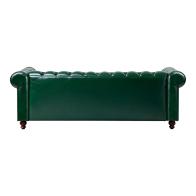 Kαναπές τριθέσιος τ. Chesterfield pakoworld pu κυπαρισσί 203x84x67εκ