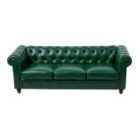 Kαναπές τριθέσιος τ. Chesterfield pakoworld pu κυπαρισσί 203x84x67εκ