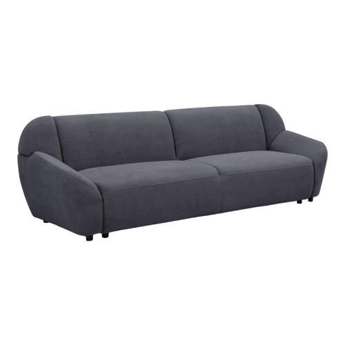 Καναπές τριθέσιος Echono pakoworld ύφασμα ανθρακί 230x88x77εκ