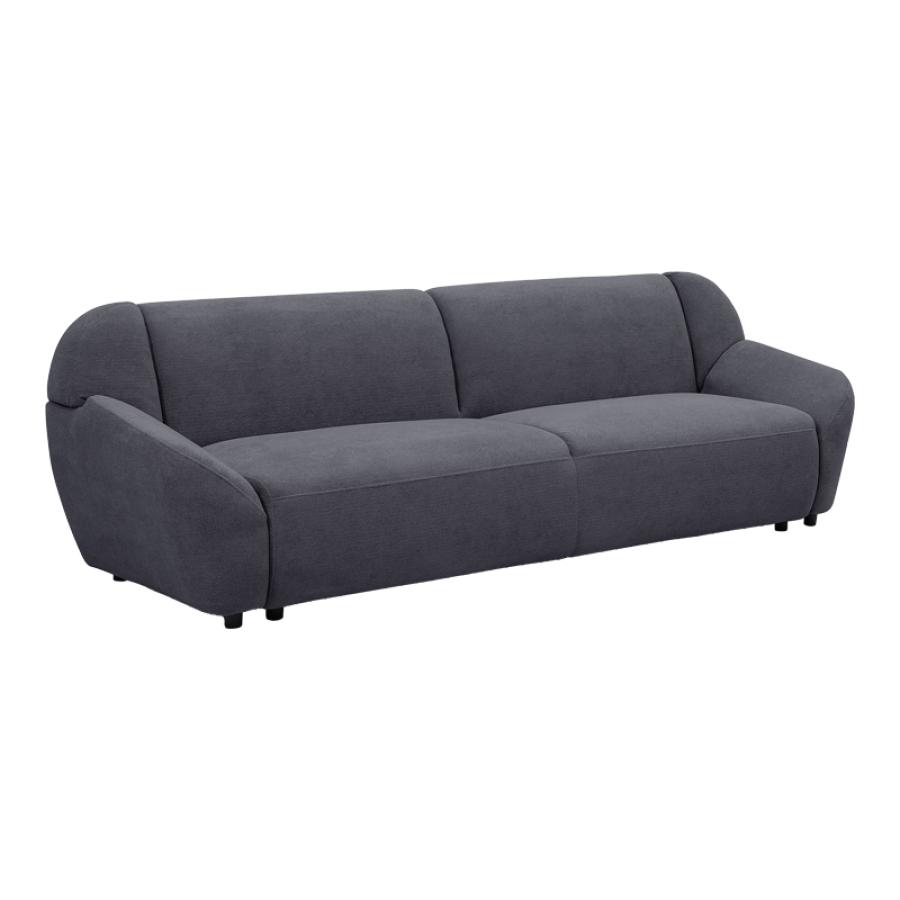 Καναπές τριθέσιος Echono pakoworld ύφασμα ανθρακί 230x88x77εκ