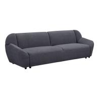 Καναπές τριθέσιος Echono pakoworld ύφασμα ανθρακί 230x88x77εκ