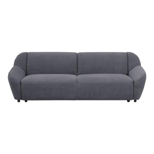 Καναπές τριθέσιος Echono pakoworld ύφασμα ανθρακί 230x88x77εκ