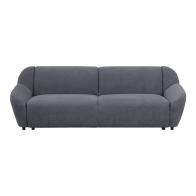 Καναπές τριθέσιος Echono pakoworld ύφασμα ανθρακί 230x88x77εκ
