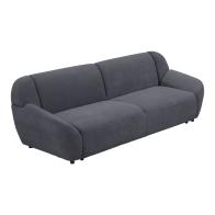 Καναπές τριθέσιος Echono pakoworld ύφασμα ανθρακί 230x88x77εκ