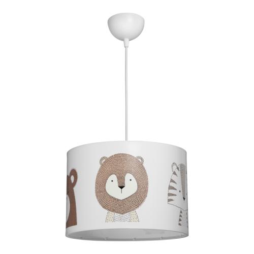 Παιδικό φωτιστικό οροφής Safari pakoworld led E27 πολύχρωμο PVC Φ30x20εκ