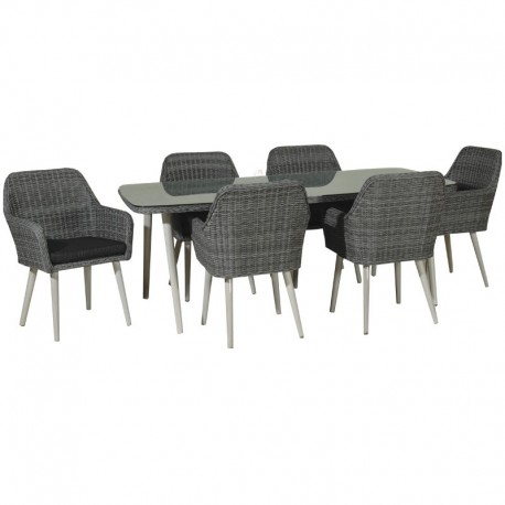 Set Rattan 200x100