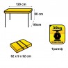 Τραπέζι Camping 120x85x60h