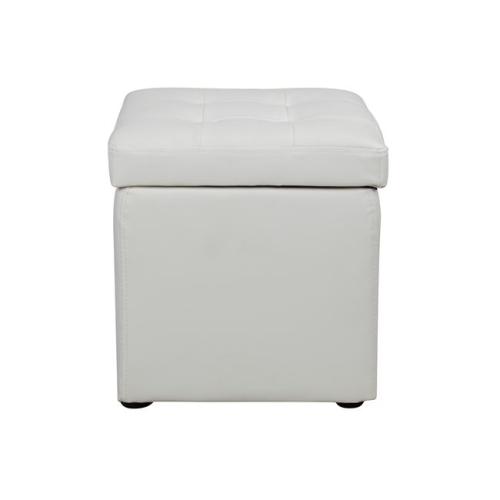 ΣΚΑΜΠΟ ΜΕ ΑΠΟΘΗΚΕΥΤΙΚΟ ΧΩΡΟ PU ΛΕΥΚΟ CUBE HM224.02 36,5x36,5x36Υεκ.