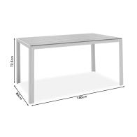 Τραπέζι Nares pakoworld αλουμίνιο μαύρο-polywood ανθρακί 140x80x72.5εκ