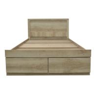 Κρεβάτι μονό Olympus pakoworld με συρτάρι castillo-oak 100x200εκ
