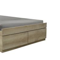Κρεβάτι μονό Olympus pakoworld με συρτάρι castillo-oak 100x200εκ