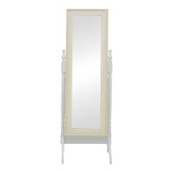 Καθρέπτης Malone Inart mdf σε λευκή αντικέ απόχρωση 55x50x160εκ