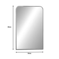 Καθρέπτης Classy Inart μαύρο αλουμίνιο 50x2.5x80εκ