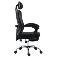 Καρέκλα γραφείου διευθυντή με υποπόδιο Titan pakoworld Premium Quality ύφασμα-mesh χρώμα μαύρο