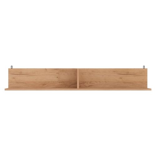 Ραφιέρα τοίχου Drowel pakoworld μελαμίνης σε oak απόχρωση 130x21.6x20εκ