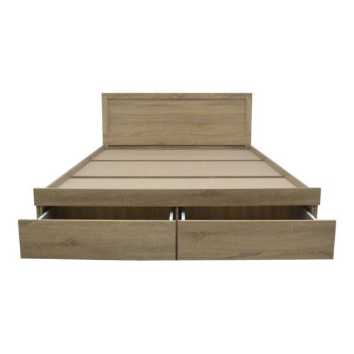 Κρεβάτι Olympus pakoworld με συρτάρι με φυσική απόχρωση 150x200εκ
